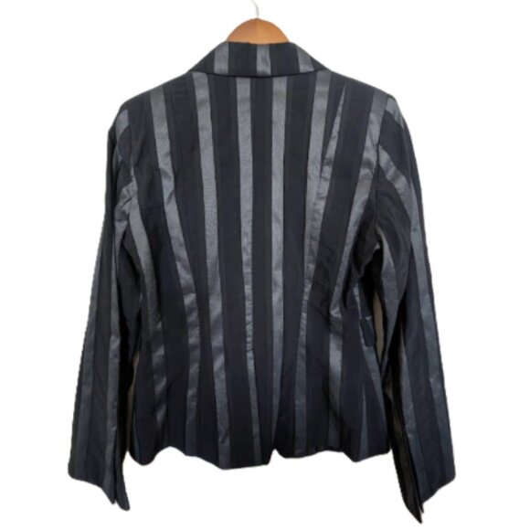 Sinequanone Paris Black Geometric Stripe Blazer Statement Tailored Jacket - Picture 2 of 6